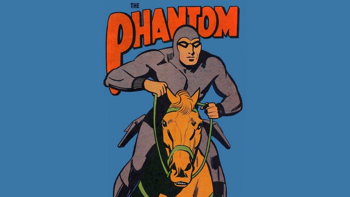The Phantom riding a horse