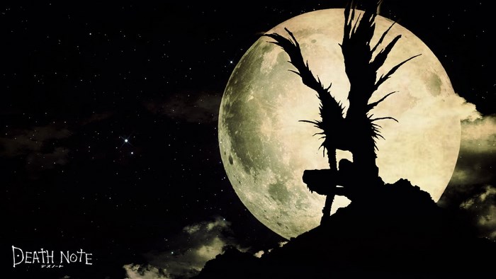 Death Note Ryuk silhouette against moon