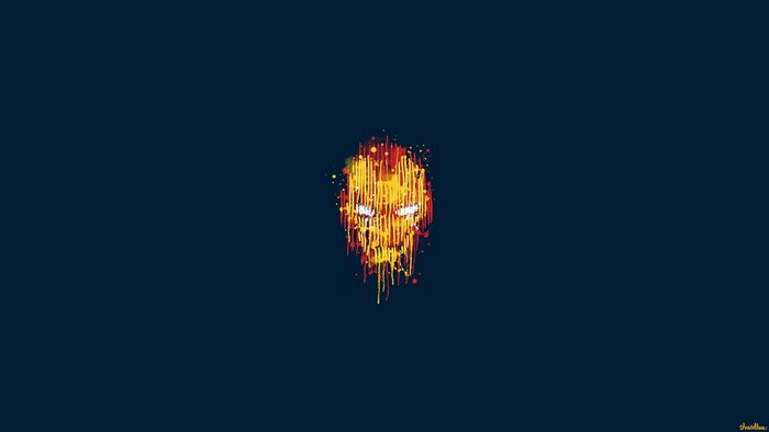 Iron Man Mask Splatter Art