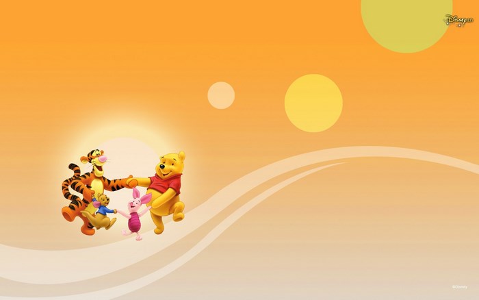 Winnie the Pooh and Friends Dancing Together