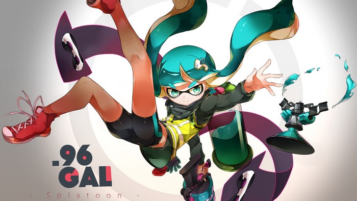 Dynamic Inkling Action Pose with .96 Gal Splatoon