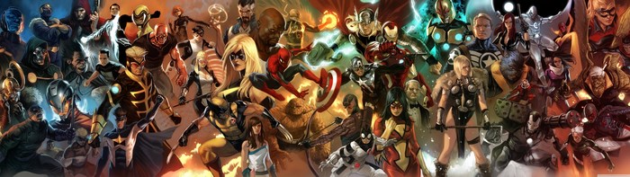 Marvel Comics Characters Assemble