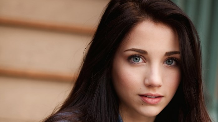 Emily Rudd Portrait with Blue Eyes