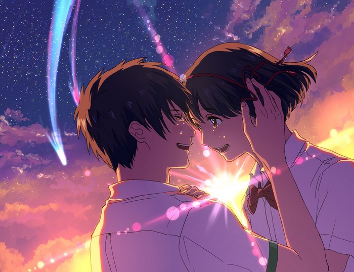 Taki and Mitsuha from Your Name