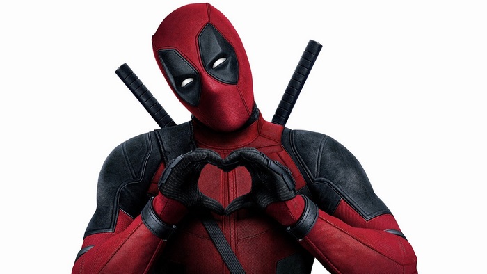 Deadpool Making Heart Shape with Hands