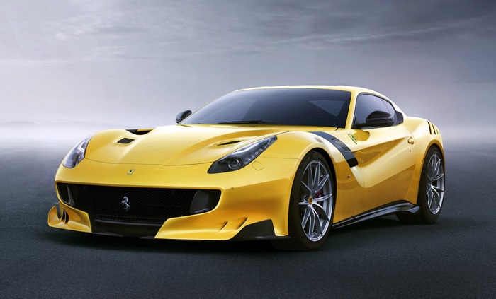 Yellow Ferrari F12 TDF 4K