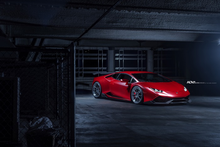 Red Lamborghini Huracan LP610 4K