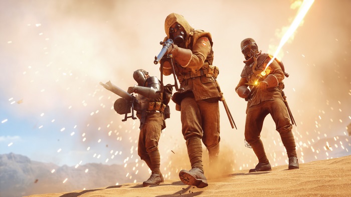 Battlefield 1 4K soldiers in desert combat