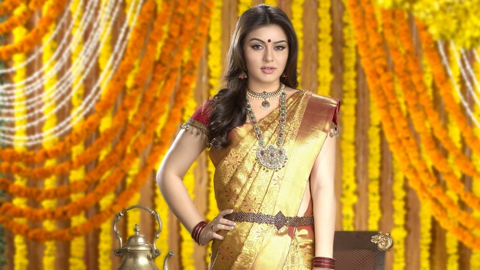 Hansika Motwani in traditional Indian attire