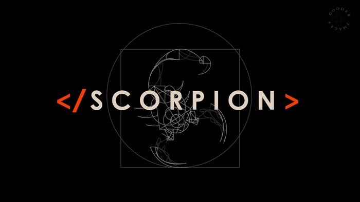 Scorpion Logo with Geometric Design