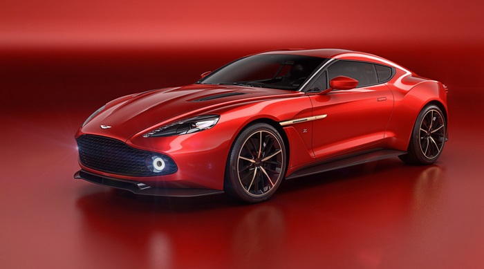 Red Aston Martin Vanquish Zagato 4K