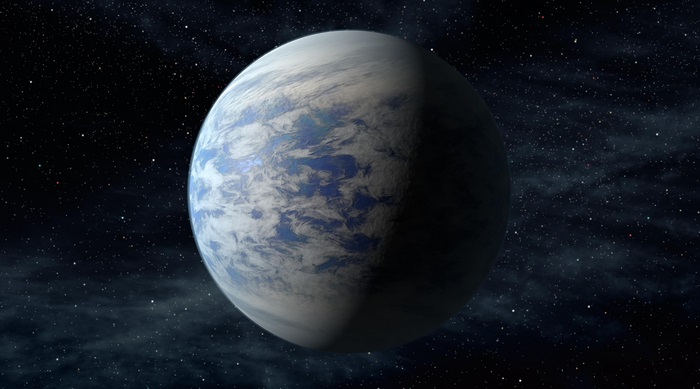 4K View of Kepler 452b Exoplanet in Space