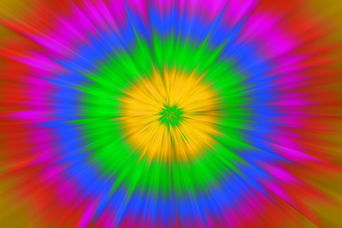 Abstract radial burst of colors