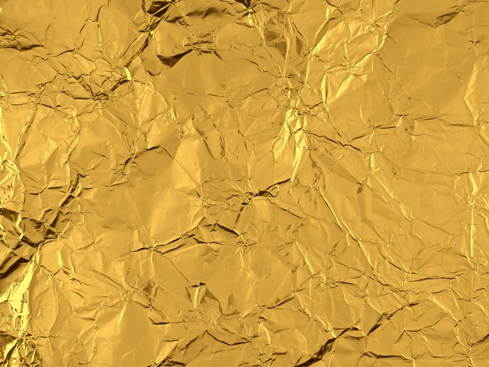 Crumpled Gold Foil Texture 4K