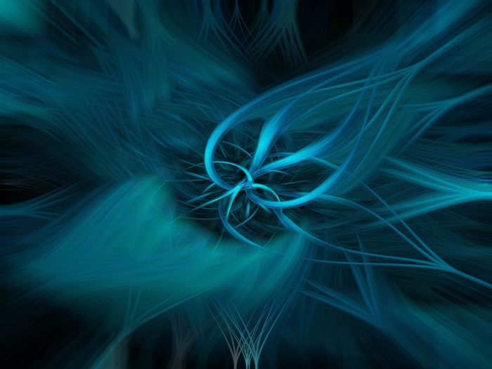 Turquoise abstract fractal art 4K