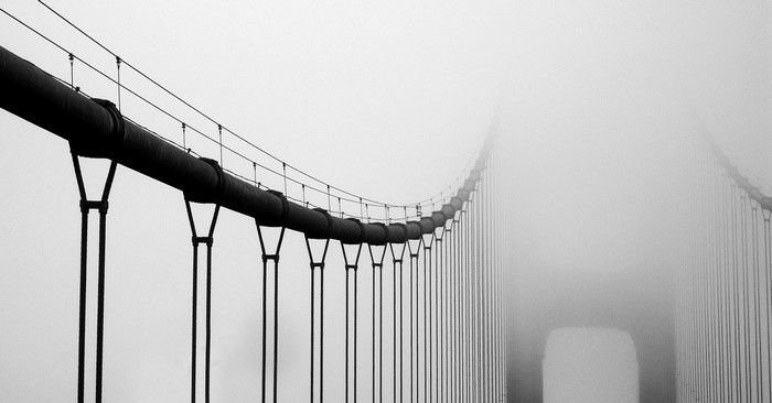 Golden Gate Bridge in fog