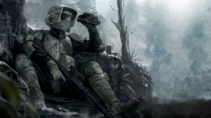 Star Wars Scout Trooper with Binoculars and Rifle
