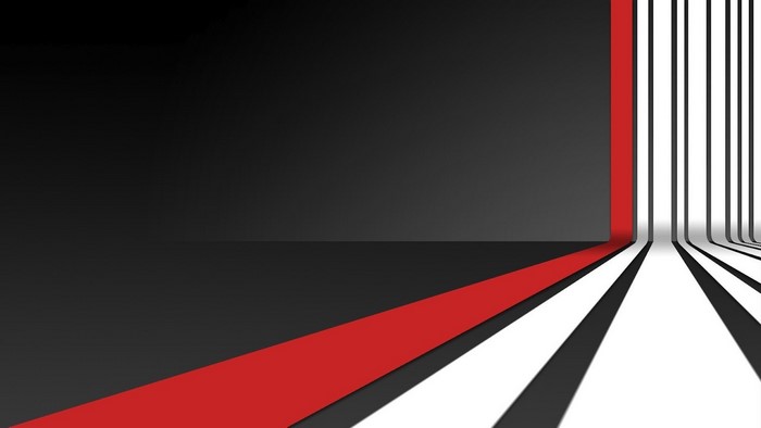 Abstract geometric pattern with red, black, and white lines