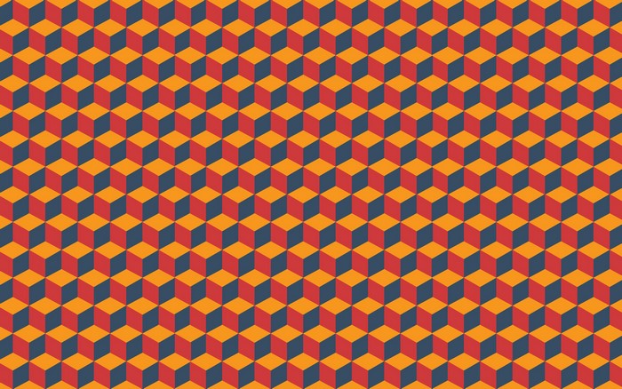 Abstract optical illusion cube pattern