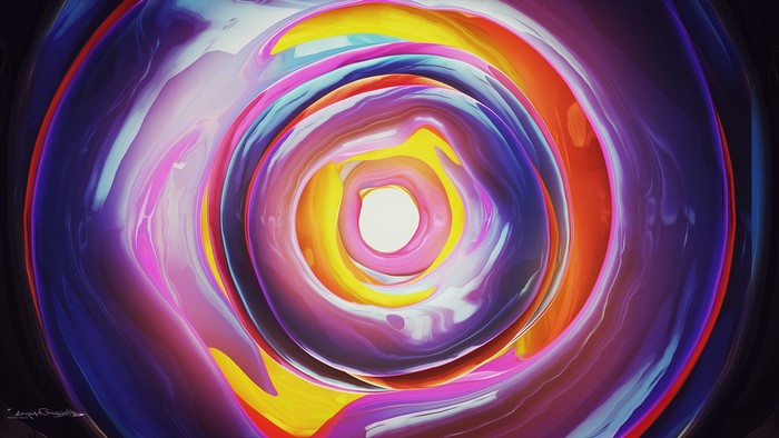 Abstract liquid vortex digital art