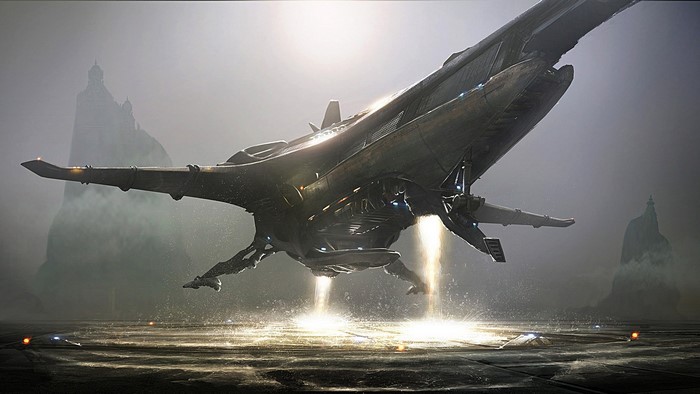 Star Citizen Banu Merchantman Spaceship Concept Art