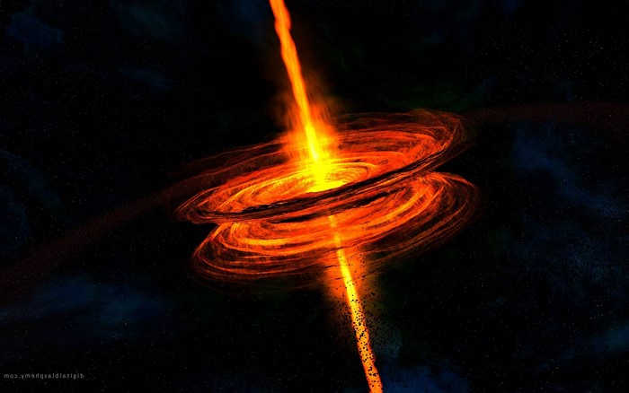 Black hole with accretion disk and jets
