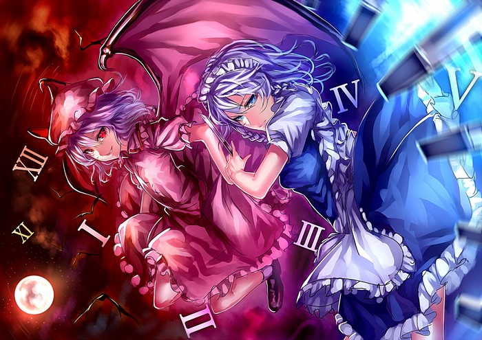 Remilia Scarlet and Izayoi Sakuya from Touhou