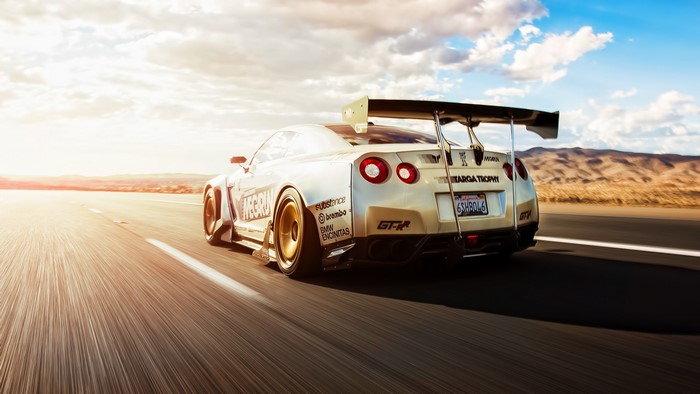 Nissan GT-R R35 Targa Trophy car on road