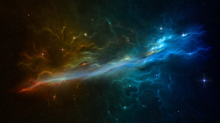 Medusa Nebula in Space with Stars