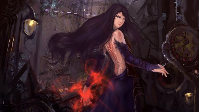 Shanoa from Castlevania: Order of Ecclesia casting magic
