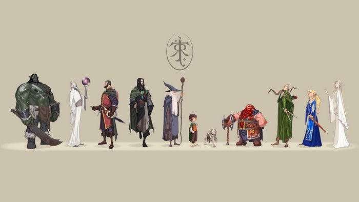 The Lord of the Rings characters artwork