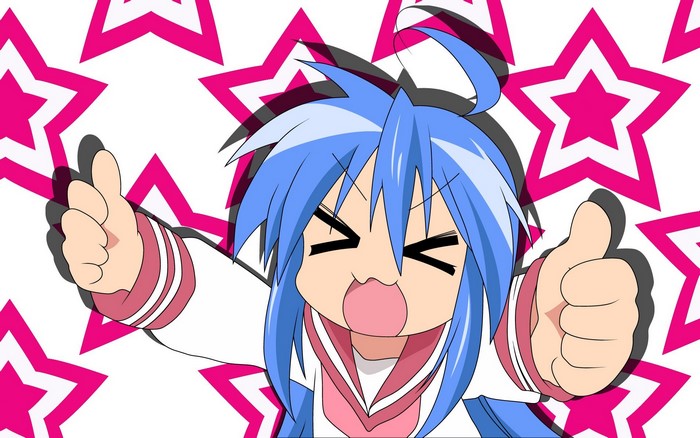 Konata Izumi from Lucky Star giving thumbs up