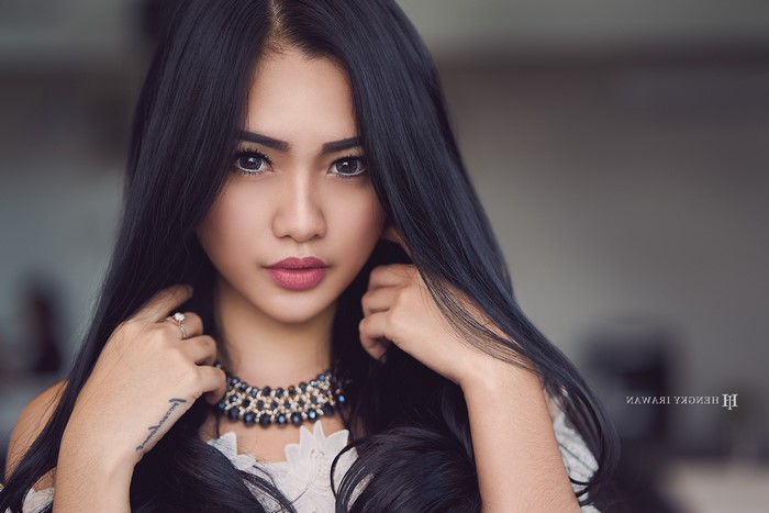 Portrait of Asian Woman with Tattoo