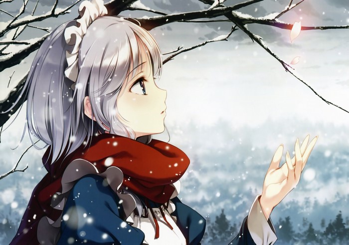 Izayoi Sakuya from Touhou with Silver Hair