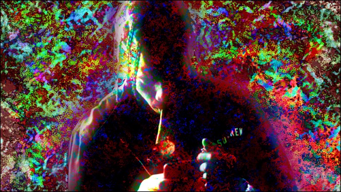 abstract rap smoking cannabis bright trippy rapper