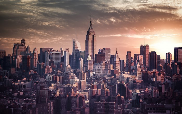 New York City Skyline at Sunrise