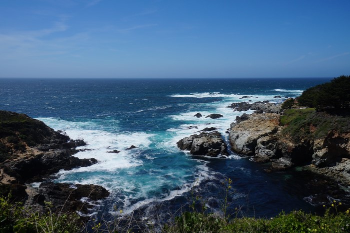 Pacific Ocean Coastline with Rocky Shore