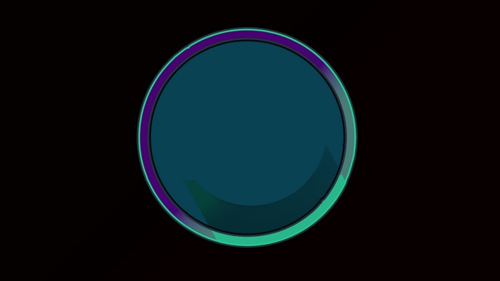 Circle frame with gradient on black background