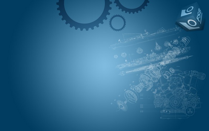 Engineering blueprints of ships and engines with gears