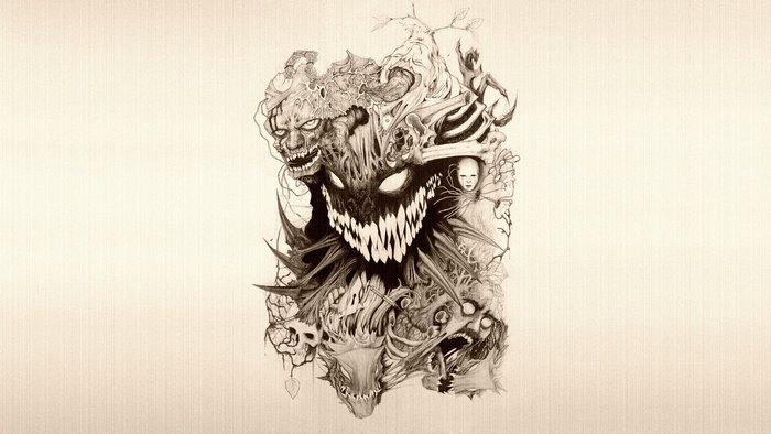 Disturbed creature collage