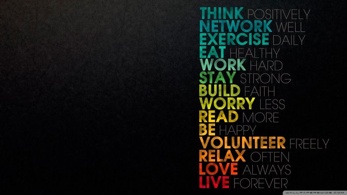 Motivational Words on Dark Background