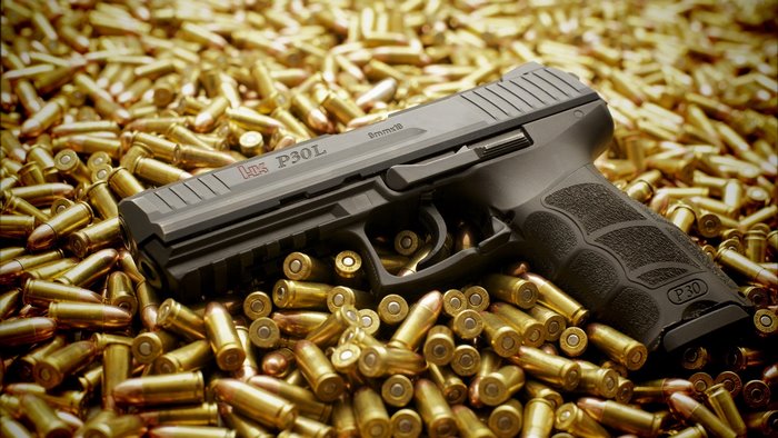 Heckler & Koch P30L pistol with 9mm ammunition