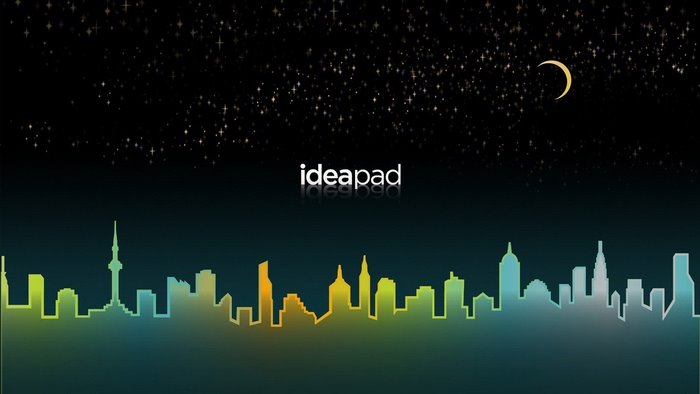 Lenovo Ideapad cityscape at night
