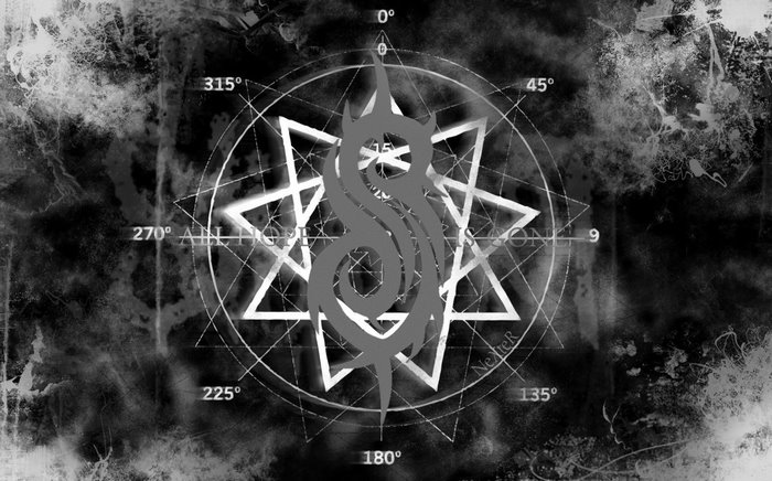 Slipknot logo with geometric symbols and text
