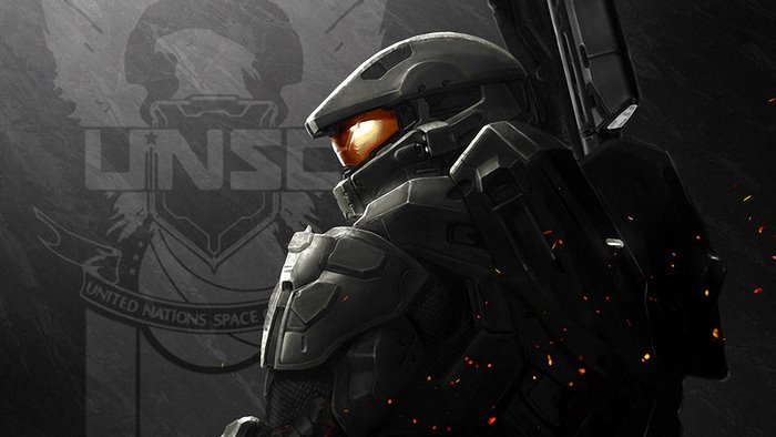 Master Chief from Halo with UNSC logo