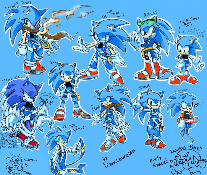 Sonic The Hedgehog Style Variants Artwork