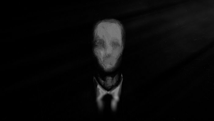 Slender Man in dark minimalism