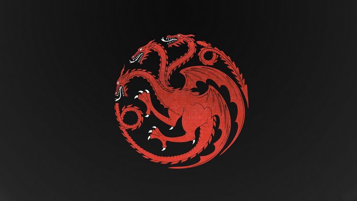 House Targaryen three-headed dragon sigil from Game of Thrones