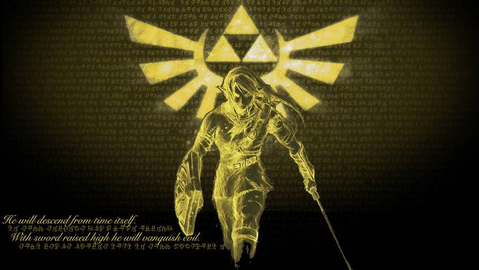 Link from The Legend of Zelda with Triforce
