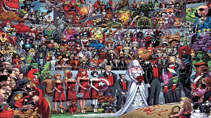 Marvel Comics Characters Wedding